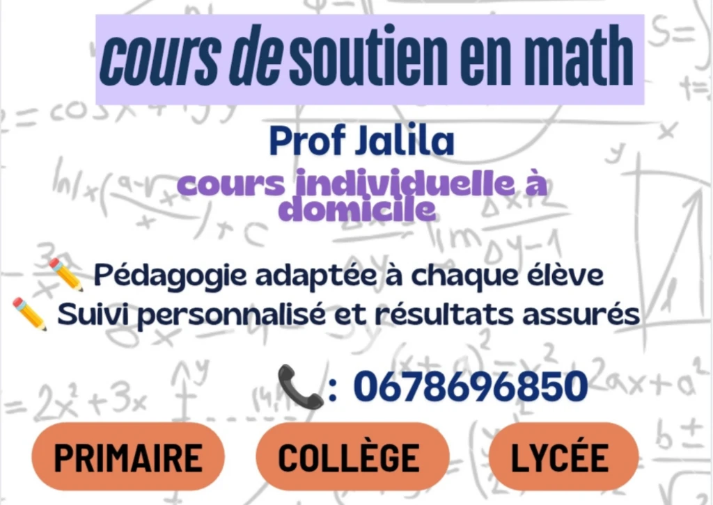 صورة لـ  Cours de maths pour collège et lycée